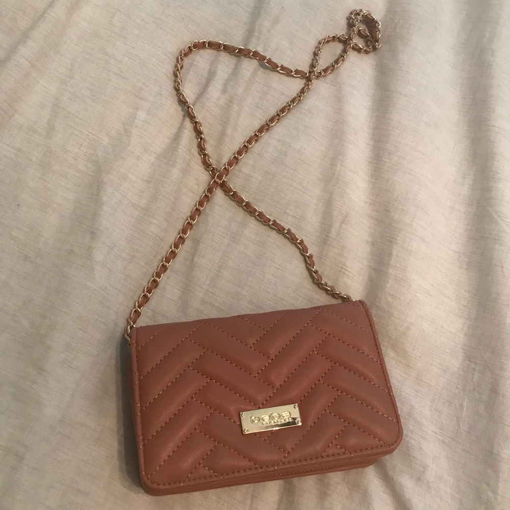 Bebe crossbody purse-blush pink